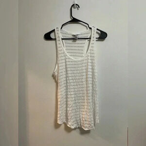 Hard Tail - Women’s Yoga Distressed White Tank Top - Vintage Y2K - Size XS